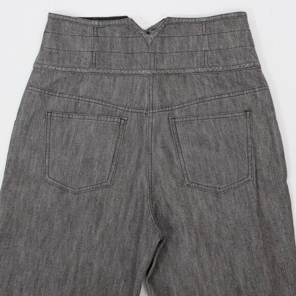 Chanel 10P jeans 42 US 10 gray high waist 3 button gray distressed 2010 - Picture 11 of 16